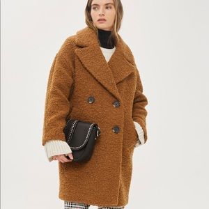 Alicia Boucle Slouch Coat Topshop